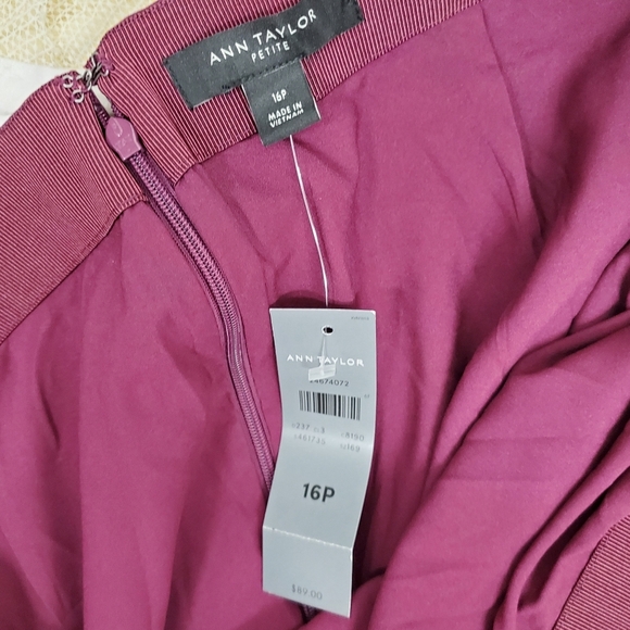 NWT  Ann Taylor  size 16 P burgundy - Picture 4 of 8